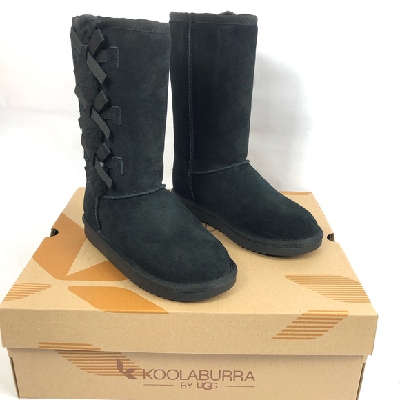Kookaburra By UGG Victoria Tall Black Kids Boots - Picture 3 of 9